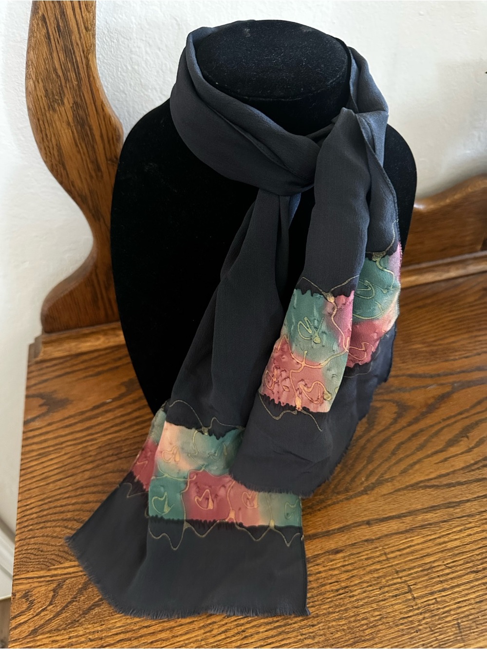 Kriska Painted Silk Scarf